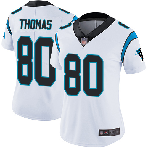 Carolina Panthers Limited White Women Ian Thomas Road Jersey NFL Football 80 Vapor Untouchable